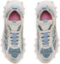 Balmain B-east Trainers In Monogrammed Pb Labyrinth Denim Blue Dames - Thumbnail 19