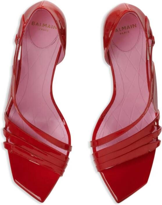 Balmain Eden leren sandalen Rood