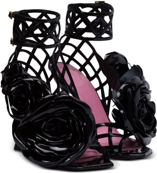 Balmain Eden leren sandalen Zwart