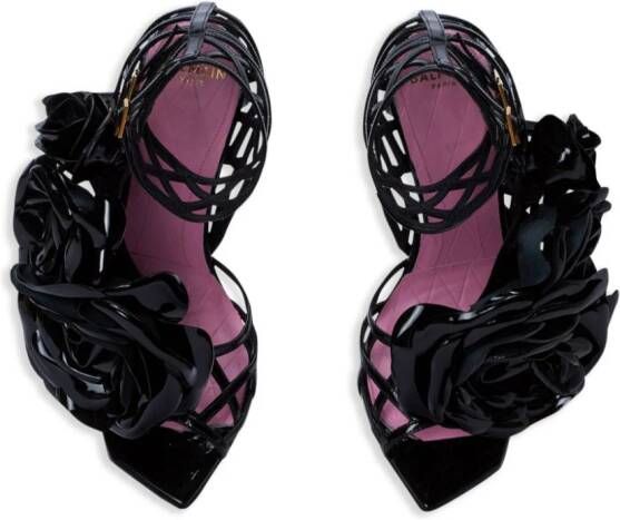 Balmain Eden leren sandalen Zwart