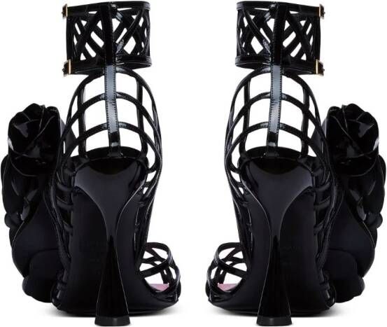 Balmain Eden leren sandalen Zwart