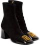 Balmain Suede Edna enkellaarzen met lakleren tenen Black Dames - Thumbnail 11