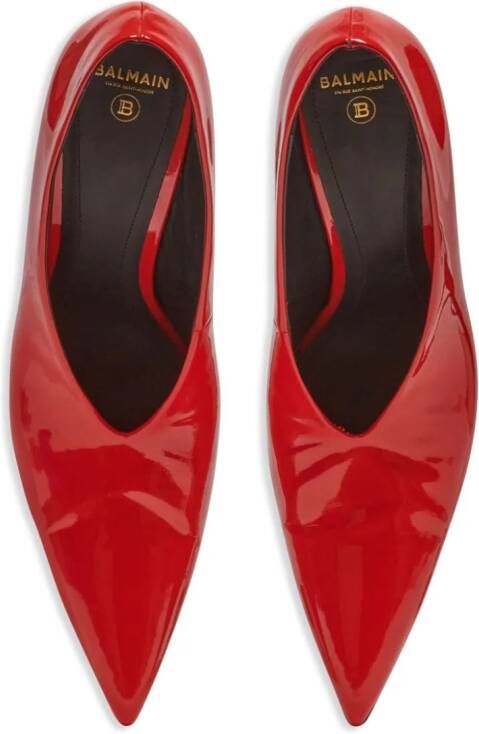 Balmain Gelakte pumps 95 mm Rood