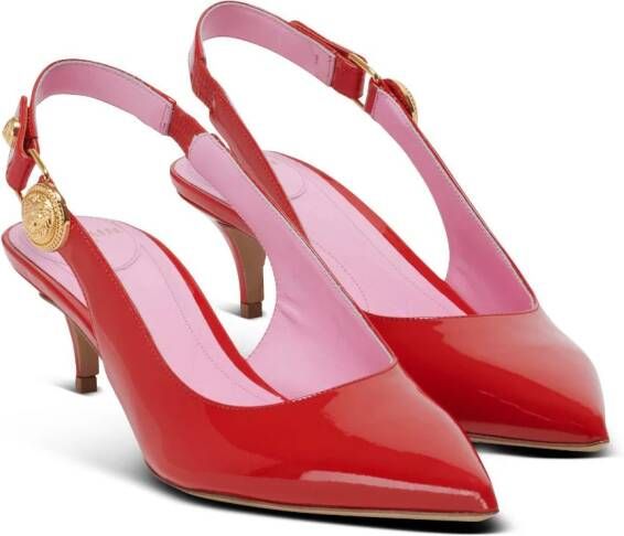 Balmain Lakleren slingbacks pumps Rood