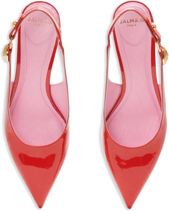 Balmain Lakleren slingbacks pumps Rood