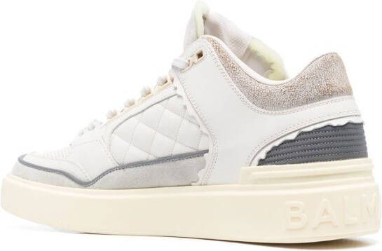 Balmain Sneakers met gewatteerd vlak Wit