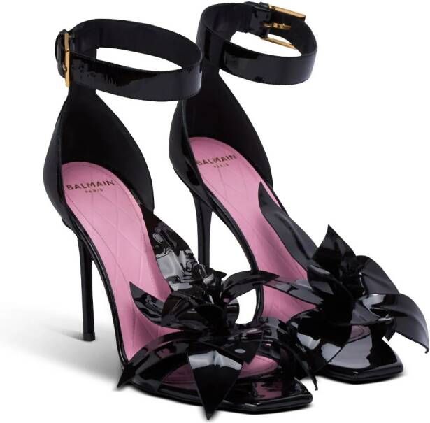 Balmain Ruby leren sandalen Zwart