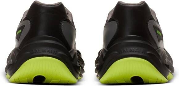 Balmain Run-Row leren sneakers Zwart