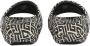 Balmain Bicolor gewatteerde leren B-It muiltjes met monogram print Black - Thumbnail 4