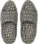 Balmain Bicolor gewatteerde leren B-It muiltjes met monogram print Black - Thumbnail 5