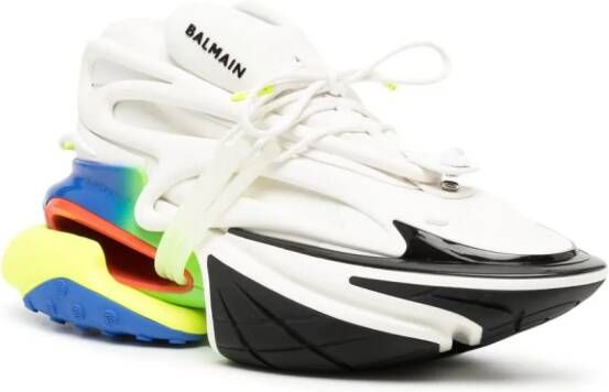 Balmain Sneakers met colourblocking Wit