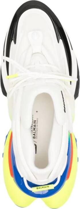 Balmain Sneakers met colourblocking Wit