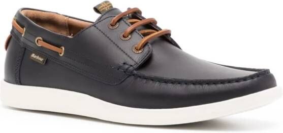 Barbour Armada leren bootschoenen Blauw