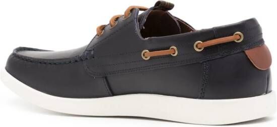 Barbour Armada leren bootschoenen Blauw