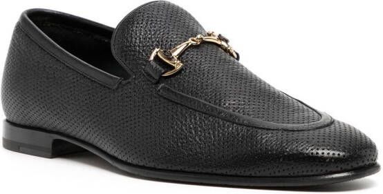 Barrett horsebit-buckle leather loafers Zwart