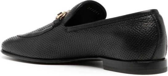 Barrett horsebit-buckle leather loafers Zwart