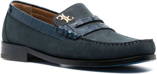 Billionaire Mocassins met contrasterende afwerking Blauw