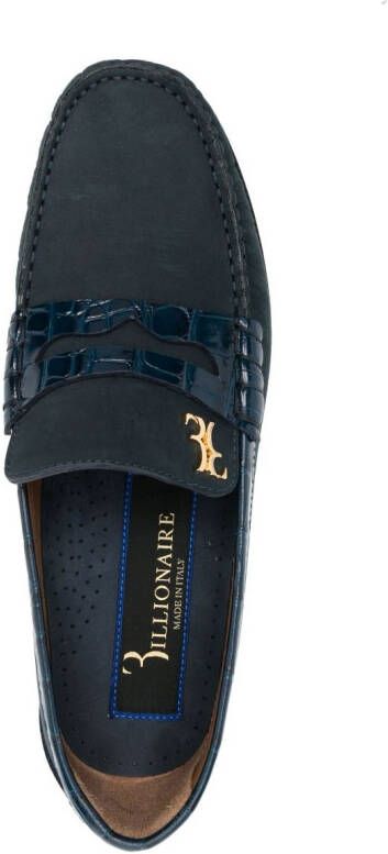 Billionaire Mocassins met contrasterende afwerking Blauw