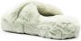 Bimba y Lola Slippers met fleece textuur Groen - Thumbnail 3