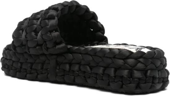 Bimba y Lola Slippers met plateauzool Zwart