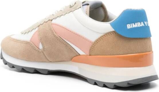 Bimba y Lola Sneakers met colourblocking Beige