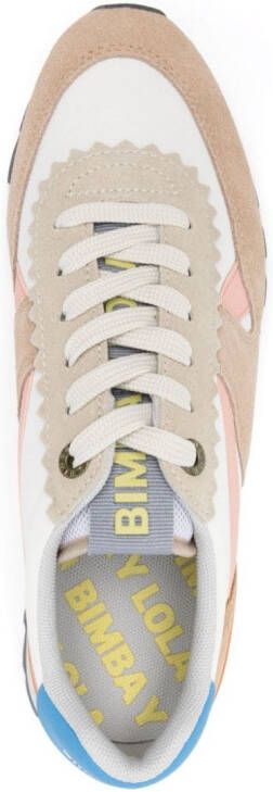 Bimba y Lola Sneakers met colourblocking Beige