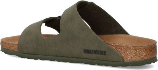Birkenstock Arizona Birko-Flor slippers met gesp Groen