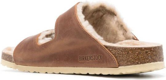 Birkenstock Arizona sandalen met gesp Bruin