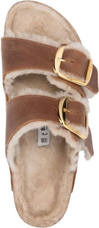 Birkenstock Arizona sandalen met gesp Bruin