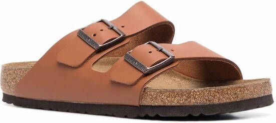 Birkenstock Arizona leren sandalen Bruin