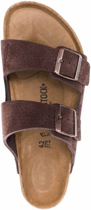 Birkenstock Arizona leren sandalen Bruin