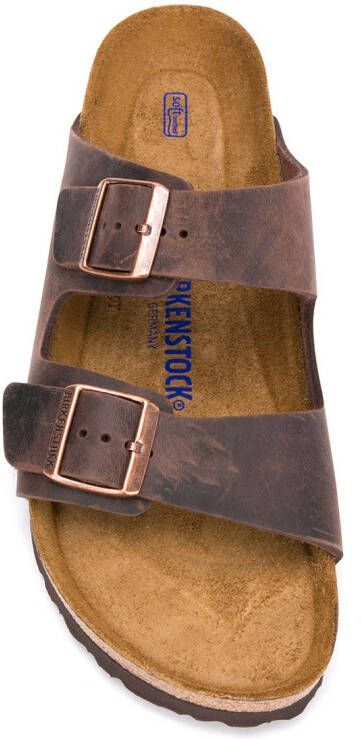 Birkenstock Arizona leren sandalen Bruin