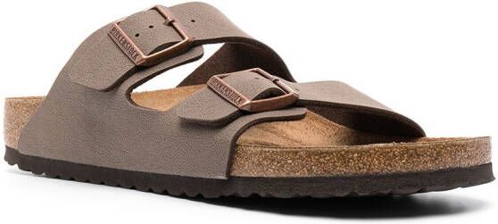 Birkenstock Arizona sandalen met dubbele bandjes Bruin