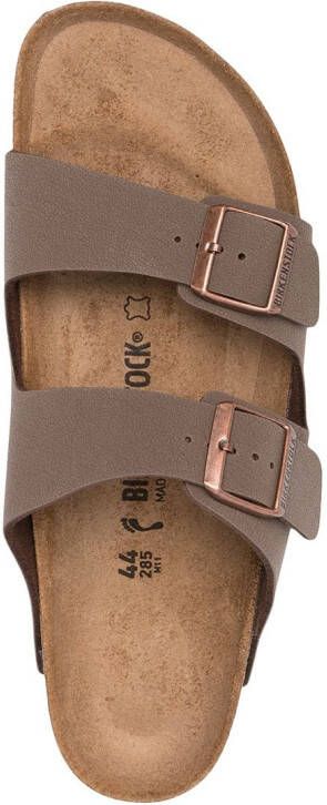 Birkenstock Arizona sandalen met dubbele bandjes Bruin