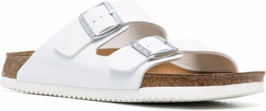 Birkenstock Arizona sandalen met dubbele bandjes Wit