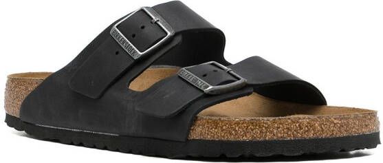 Birkenstock Arizona sandalen met dubbele bandjes Zwart