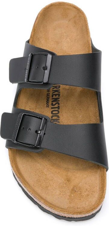 Birkenstock Arizona sandalen met dubbele bandjes Zwart