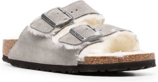 Birkenstock Arizona lammy sandalen Grijs