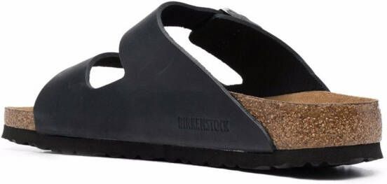Birkenstock Arizona slippers met gesp Zwart
