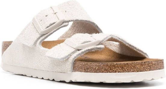 Birkenstock Arizona suède sandalen Wit