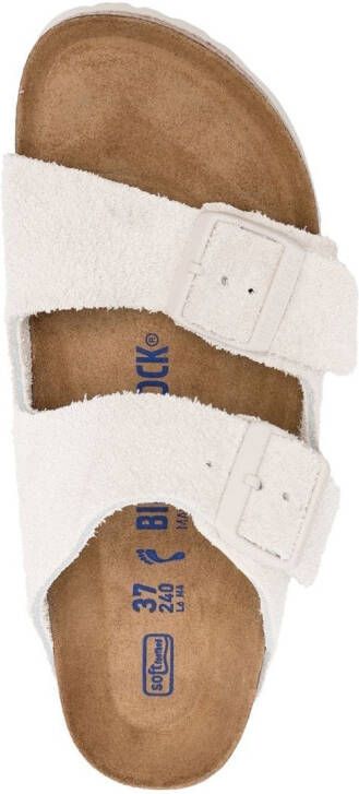 Birkenstock Arizona suède sandalen Wit