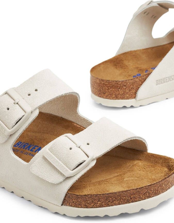 Birkenstock Arizona suède sandalen Wit