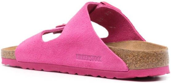 Birkenstock Arizona suède slippers Roze