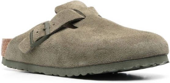 Birkenstock Suède klompen Groen