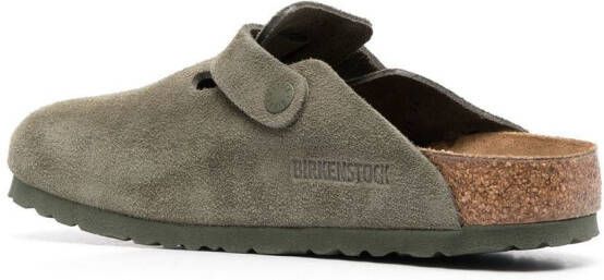 Birkenstock Suède klompen Groen