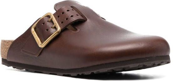 Birkenstock Boston leren klompen Bruin