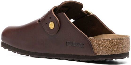 Birkenstock Boston leren klompen Bruin