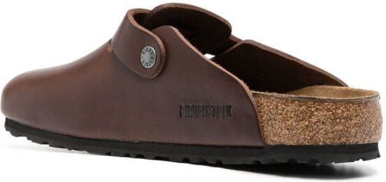 Birkenstock Boston leren muiltjes Bruin