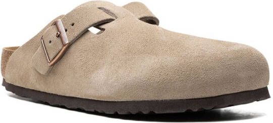 Birkenstock Boston suède sandalen Beige