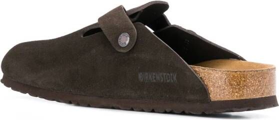 Birkenstock Boston suède klompen Bruin